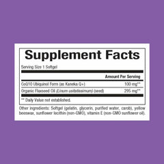 Natural Factors Ubiquinol softgels in blister pack for daily energy support