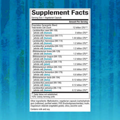 Natural Factors probiotic capsules close-up highlighting convenient 120-capsule supply