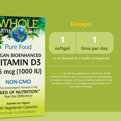 Natural Factors Vitamin D3 vegan capsules close-up, smooth texture for easy intake.