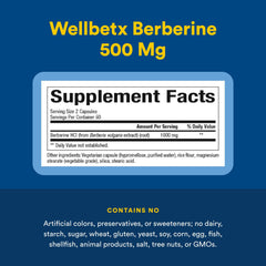 Outer packaging of WellBetX Berberine on a store shelf.