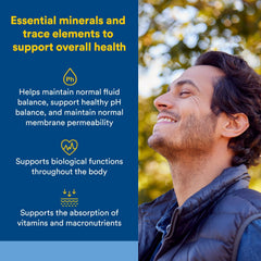 Natural Factors Deep Ocean Minerals packaging highlights organic, non-GMO sourcing