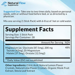 Natural Flow Magnesium Drink Mix dissolving in water for a refreshing, calming sip