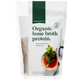 Natural Force bone broth protein powder tub with scoop for protein boost in meals