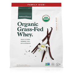 Natural Force Grass Fed Whey Vanilla Powder for smooth, keto-friendly shakes.