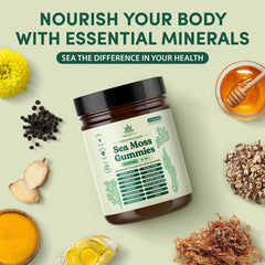 Natural Rems Sea Moss Gummies ingredients blend label for informed choices.