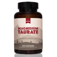 Natural Rhythm Magnesium Taurate 750mg bottle for daily balance and convenience.