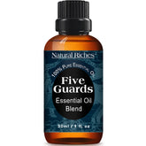 Natural Riches Five Guards bottle diffusing to freshen indoor air.