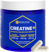 Natural Stacks Creatine Monohydrate bottle offers reliable training support and focus.