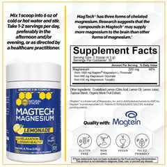 MagTech sugar-free lemonade being poured into a glass.