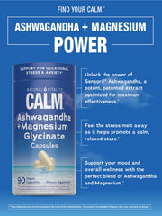 Natural Vitality Calm ashwagandha capsules support relaxation and daily mood balance.