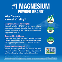 Natural Vitality CALM prepared glass with fizzy magnesium drink