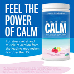 Natural Vitality CALM mix dissolving in water to create a refreshing magnesium drink.