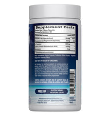 Natural Vitality Calm Sleep label visible, signaling gluten-free, vegan wellness promise.