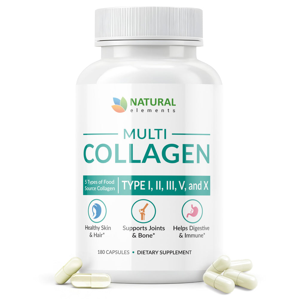 Naturalelements Multi Collagen bottle front view signaling premium joint support