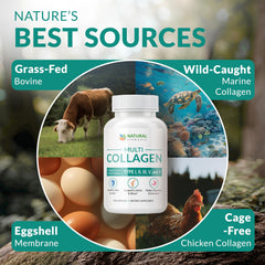 Naturalelements grass-fed beef collagen source icon highlighting premium quality