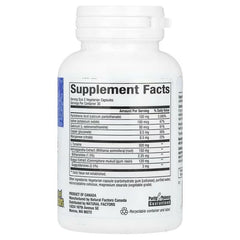 Natural Factors ThyroSense capsules closeup on vegetarian, non-GMO formula for everyday wellness