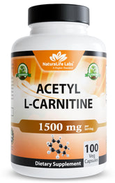 NaturaLife Labs Acetyl L-Carnitine bottle front view for daily energy support