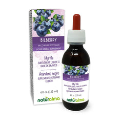 Naturalma bilberry tincture bottle, alcohol-free for easy daily use.