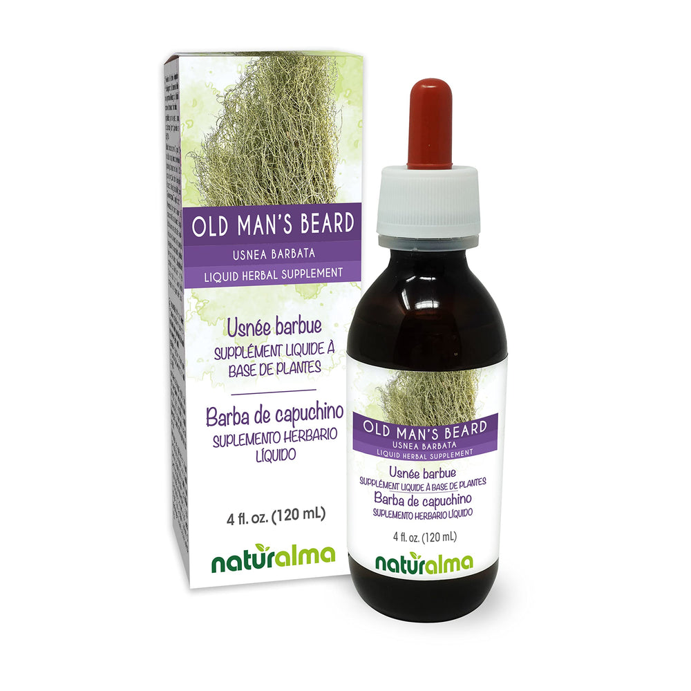 Naturalma Old Man's Beard tincture bottle with dropper, ready for daily herbal use.