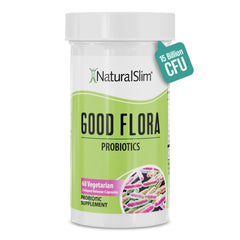NaturalSlim Good Flora Probiotic – Gentle 15B CFU, 60 Veg Capsules for Digestive Health