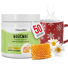 NaturalSlim MagicMag bottle-front view highlighting magnesium for relaxation in evenings