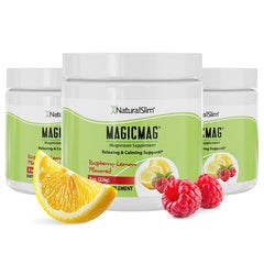 NaturalSlim MagicMag powder tub showing easy daily magnesium support