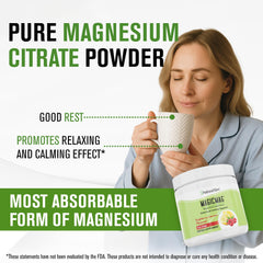 NaturalSlim MagicMag Raspberry Lemon scoop with powder for easy daily magnesium support.