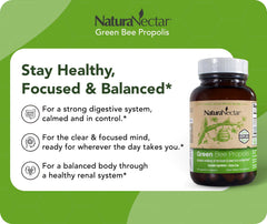 NaturaNectar Green Bee Propolis extraction purity image highlighting water-based extraction.