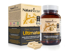 NaturaNectar ultimate propolis capsules bottle front for gluten-free wellness