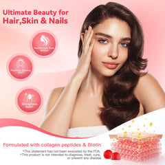 Nature Echo collagen gummies peach closeup showing chewy texture