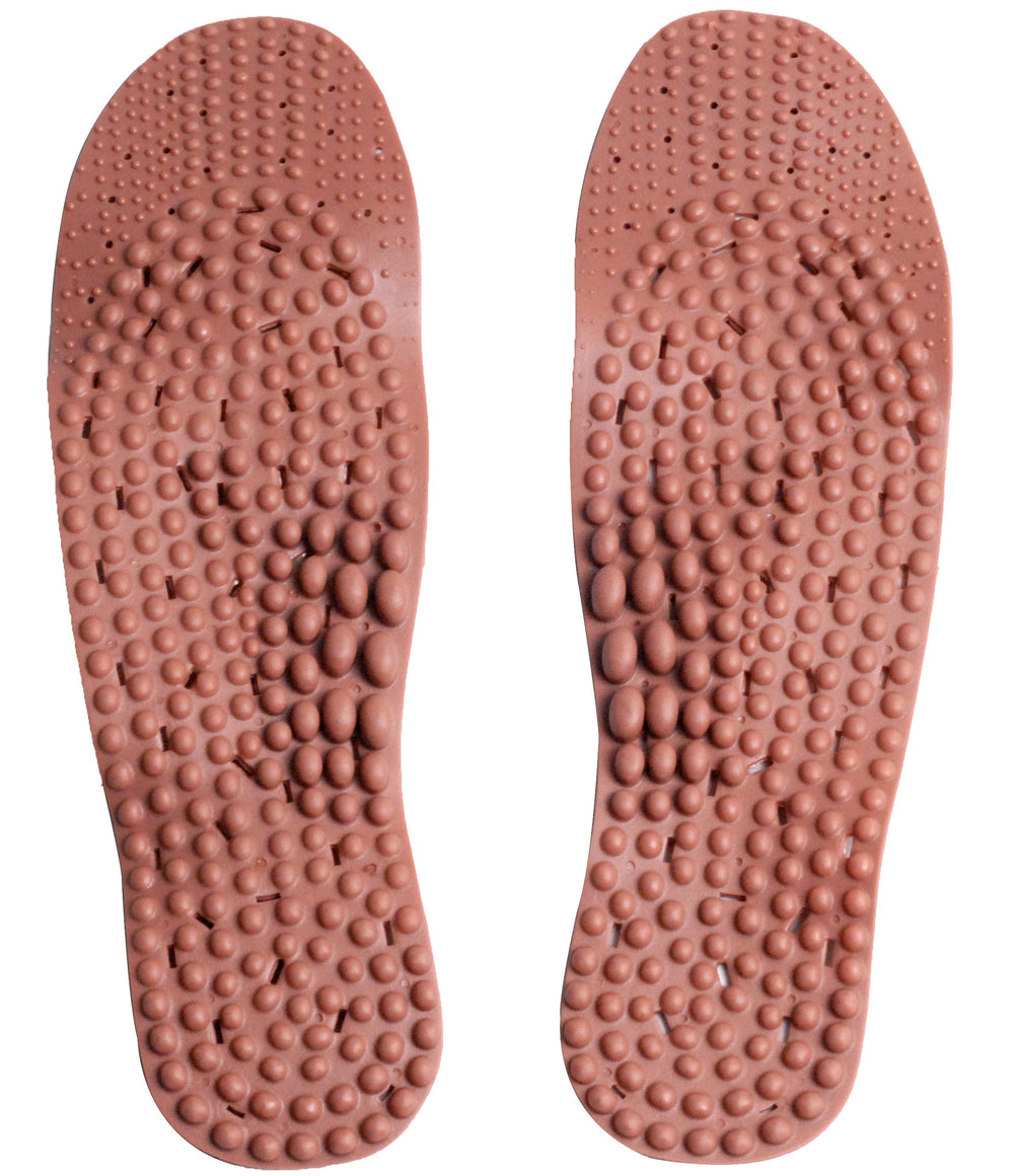 Nature In Hand red clay loess insoles close-up shows earthy texture for comfort.
