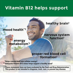 Nature Made B12 tablets close-up highlighting purity