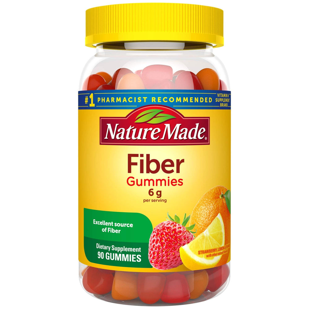 Nature Made Fiber 6 g Gummies strawberry flavor for daily digestive support