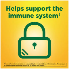 Nature Made ImmuneMAX orange flavor with natural flavors for tasty daily support.