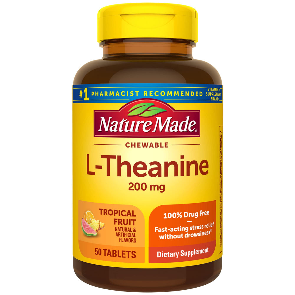 Nature Made L-Theanine chewables front packaging for daily calm