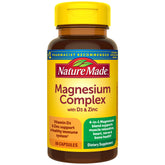 Nature Made Magnesium Complex bottle front, daily support for muscles and immune health.