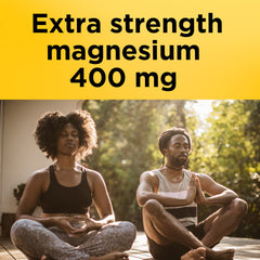 Nature Made Magnesium Oxide 400 mg softgels ready for day-use.