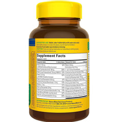 Nature Made Multi Complete bottle label shows ingredients and values for daily health support