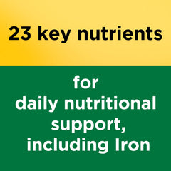Nature Made multivitamin label detail showing key nutrients and gluten-free status.
