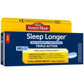 Nature Made Sleep Longer box front highlights packaging for a simple nightly routine
