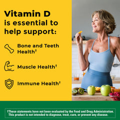 Nature Made Vitamin D3 2000 IU softgels back label shows ingredients