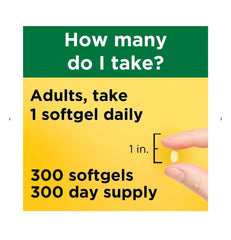 Nature Made Vitamin D3 bottle pour emphasizes simple daily intake