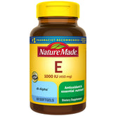 Nature Made Vitamin E 450 mg softgels bottle front for daily antioxidant support