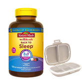 Nature Made Wellblends Back to Sleep bottle with fast-dissolve tablets for easy bedtime