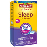 Nature Made Wellblends Sleep Longer bottle front showing 3-in-1 sleep support.