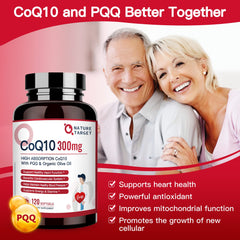 Nature Target CoQ10 softgels for energy production in daily life.