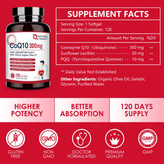 Nature Target CoQ10 softgels promoting heart health routine.