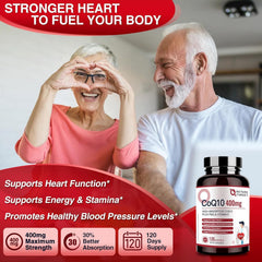 Nature Target CoQ10 with PQQ ingredient chart highlighting mitochondrial benefits