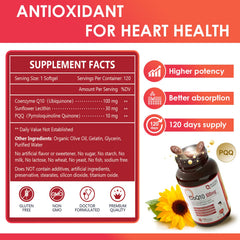 Nature Target CoQ10 olive oil softgel highlights enhanced absorption