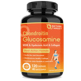 Nature Target Glucosamine Chondroitin bottle pour shows easy daily joint support.